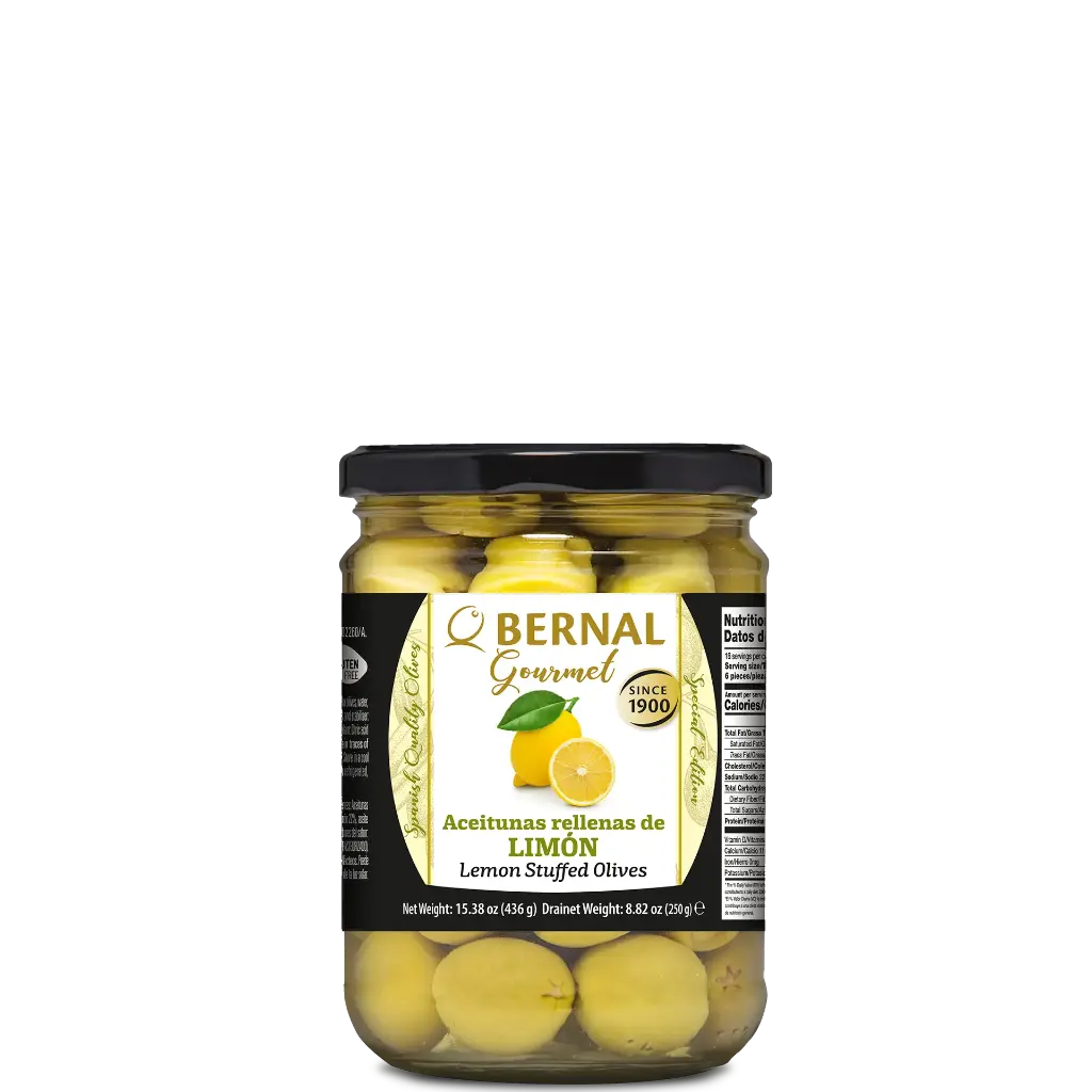 Lemon Stuffed Olives, Bernal Gourmet, 445ml 