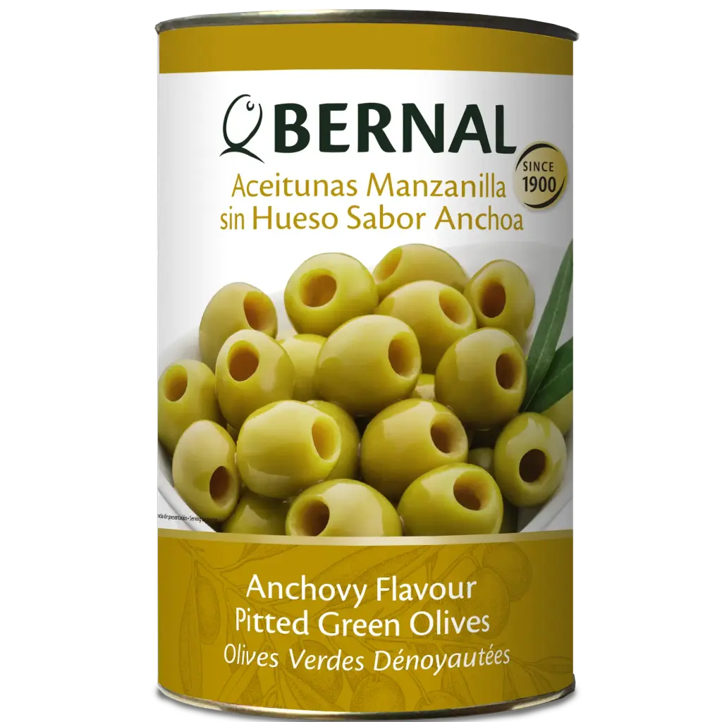 Aceitunas Manzanilla sin Hueso 200/220, Bernal Professional, 4250ml