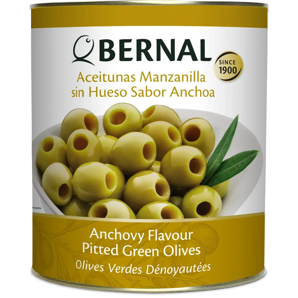 Pitted Manzanilla Olives 180/200, Bernal Professional, 8365ml