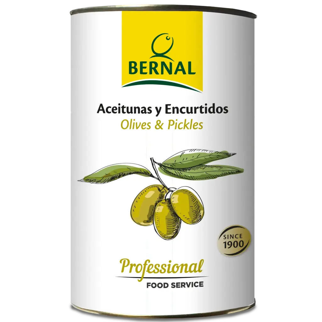 Garlic Stuffed Manzanilla Olives, Bernal Professional, 4250ml