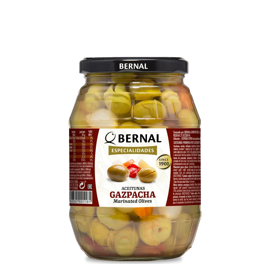 Aceitunas Gazpacha, Bernal Original, 997ml