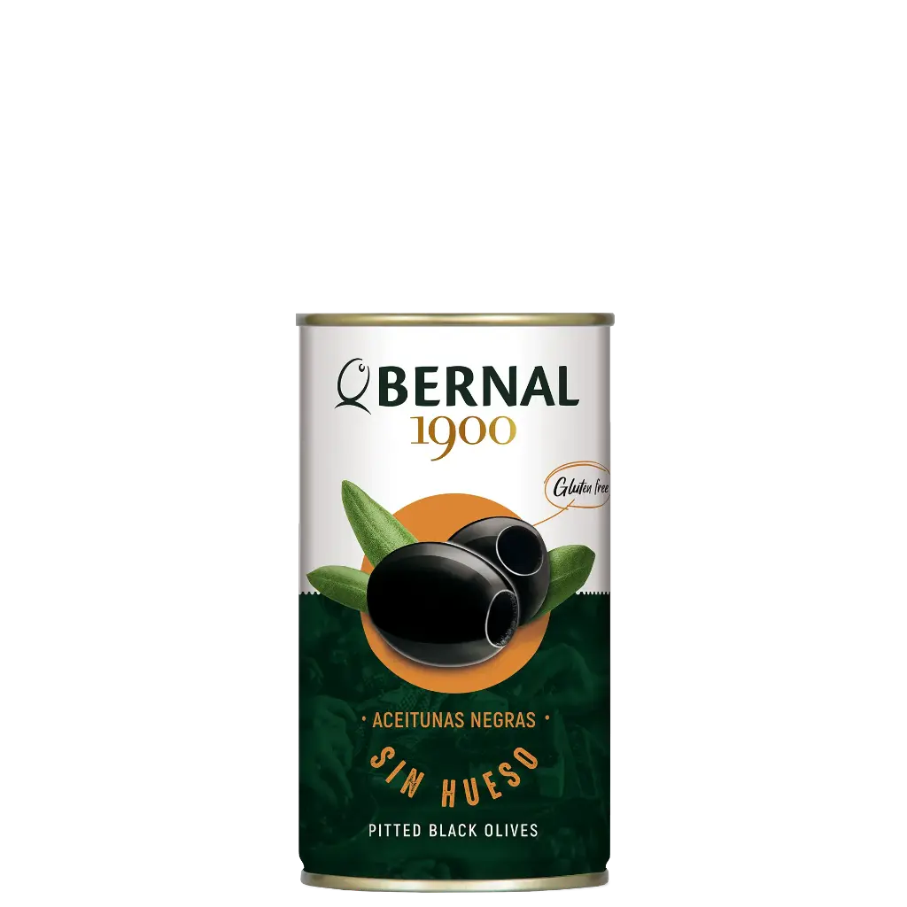 Aceitunas Negras sin Hueso, Bernal Original, 370ml