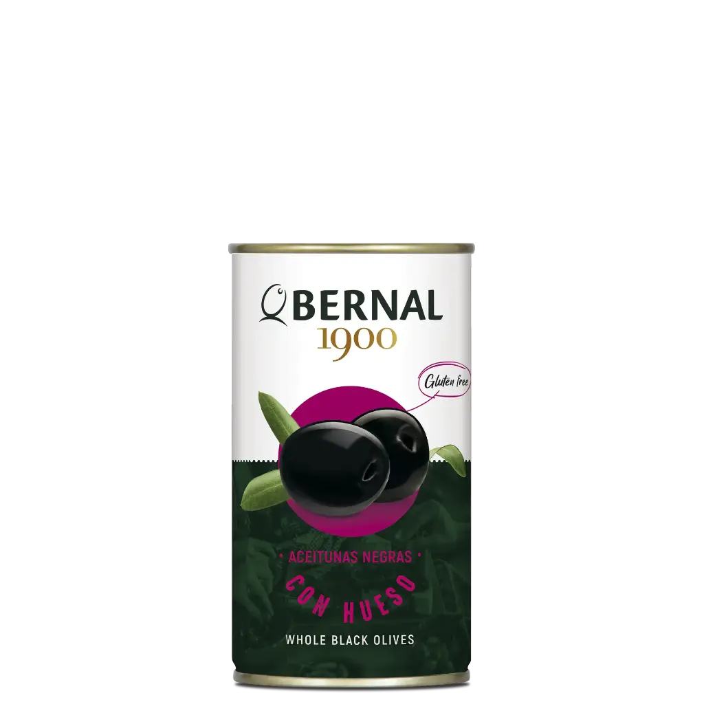 Whole Black Olives, Bernal Original, 370ml 