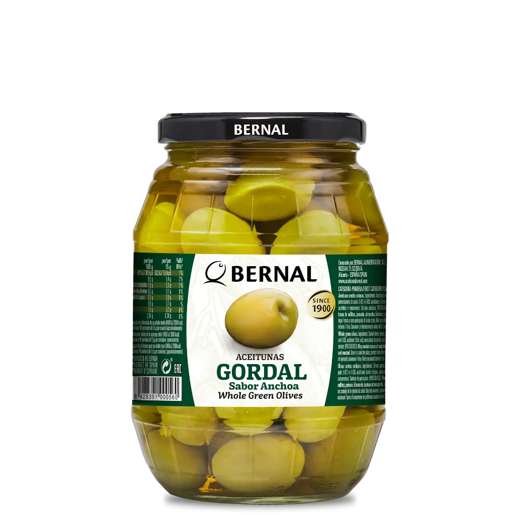 Aceitunas Gordal con Hueso, Bernal Original, 997ml