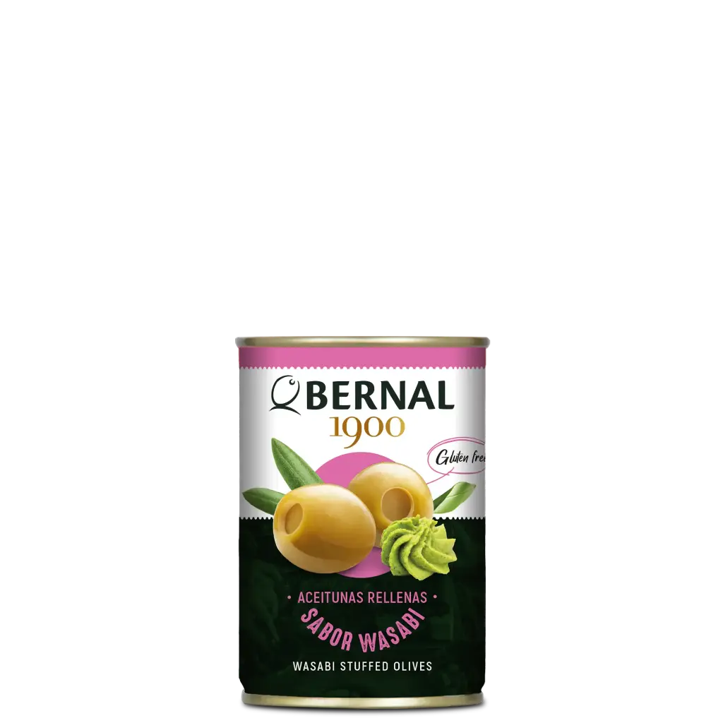 Aceitunas Rellenas de Wasabi, Bernal Original, 300ml