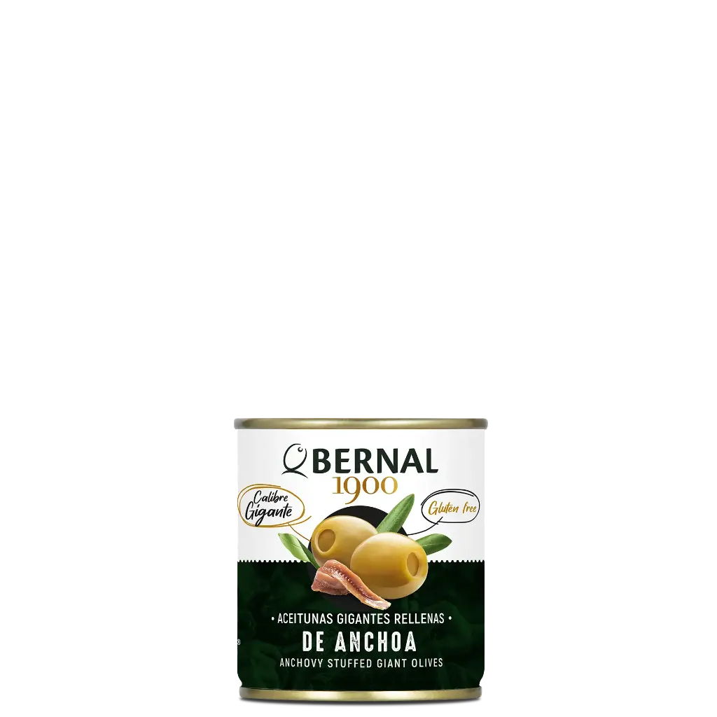 Anchovy Stuffed Giant Olives, Bernal Original, 210ml