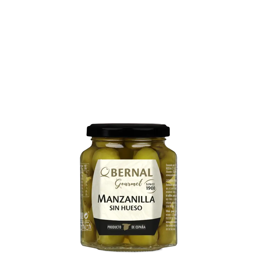 Whole Manzanilla Olives, Bernal Selecta, 290ml