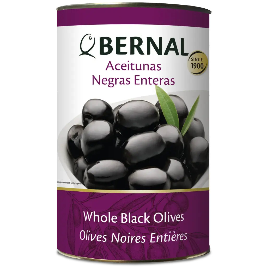 Aceitunas Negras con Hueso 160/200, Bernal Professional, 4250ml