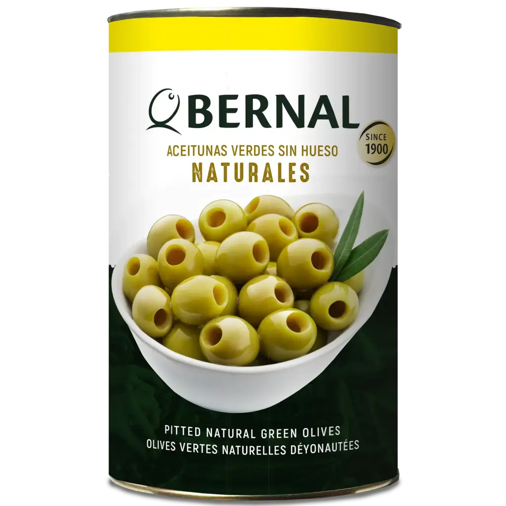 Aceitunas Naturales sin Hueso Verdes, Bernal Professional, 4250ml