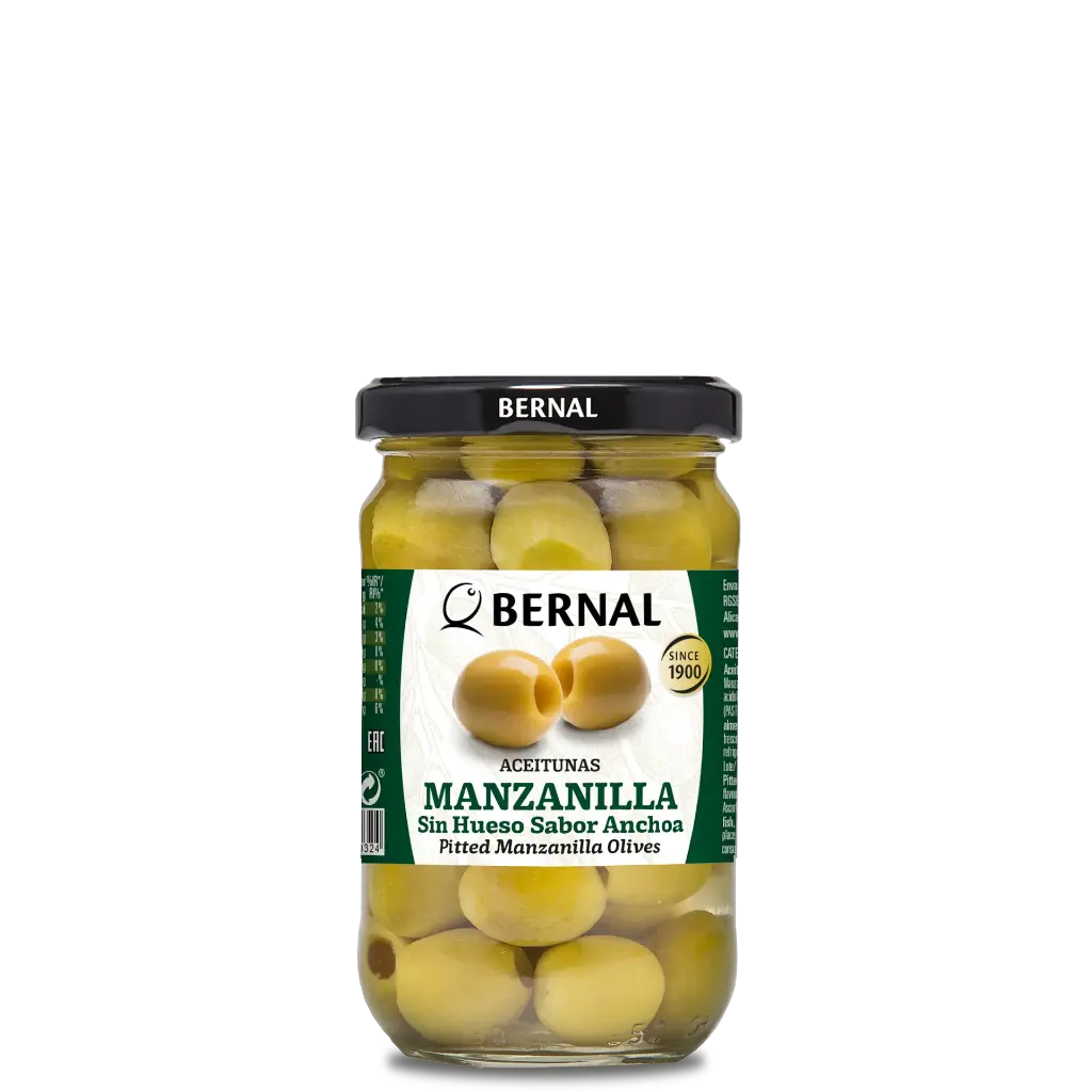 Aceitunas Manzanilla con Hueso, Bernal Original, 314ml