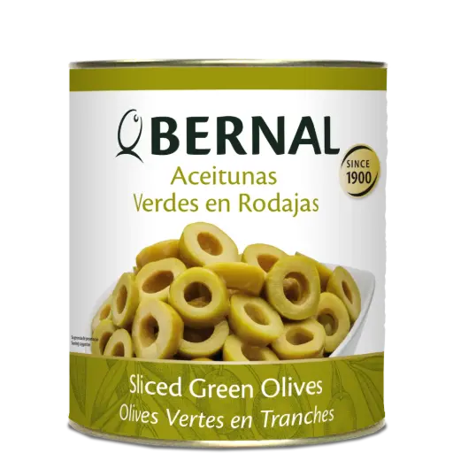 [B001-R] Slices Green Olives, Bernal Professional, 3100ml