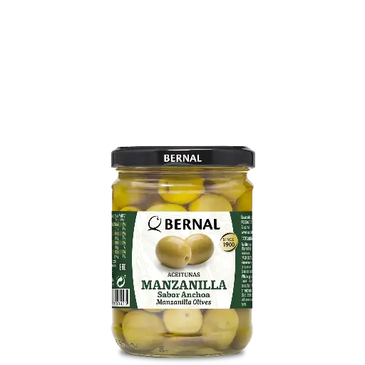 [AC002-2] Aceitunas Manzanilla con Hueso, Bernal Original, 445ml