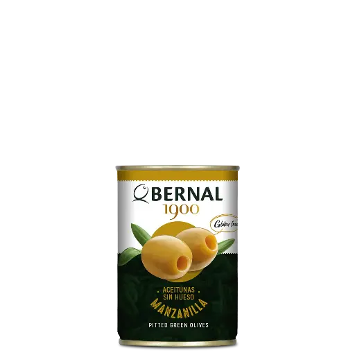 [B003-P] Pitted Manzanilla Olives, Bernal Original, 300ml
