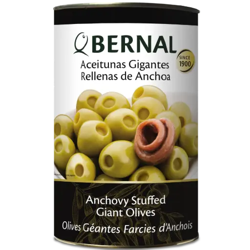[B017-5] Anchovy Stuffed Giant Olives, Bernal Professional, 4250ml