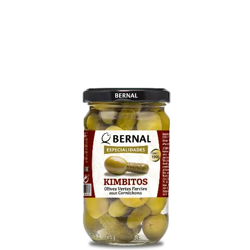 [EC020-2] Cornichons Stuffed Olives, Bernal Original, 314ml