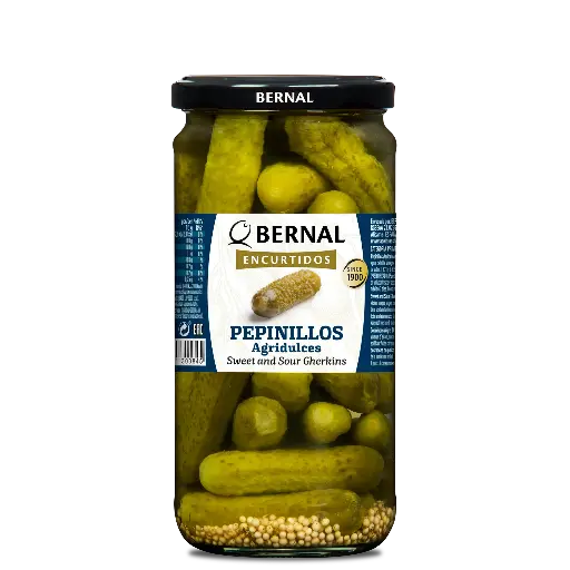 [EC004-4]  Sweet and Sour Gherkins, Bernal Original, 720ml