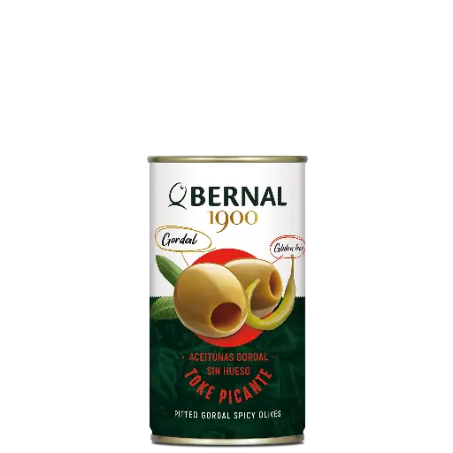 [B013-1/2] Pitted Gordal Spicy Olives, Bernal Original, 370ml 